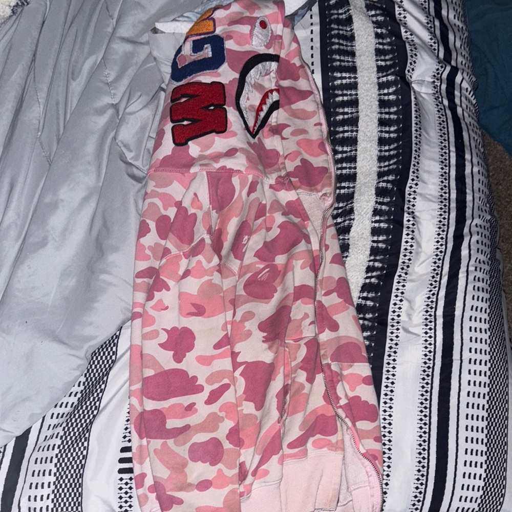 - Pink Camouflage Bape Hoodie (S)